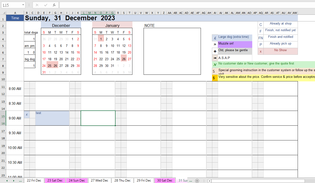 Calendar Generator for Excel
